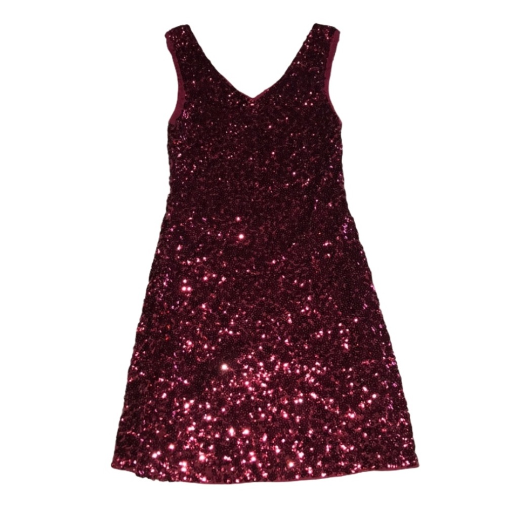 Amber Blue Red Sequin Dress Size L